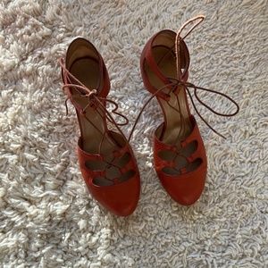 Sonia Rykiel łące up ankle tile leather heels